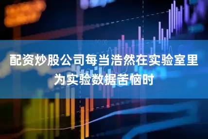 配资炒股公司每当浩然在实验室里为实验数据苦恼时
